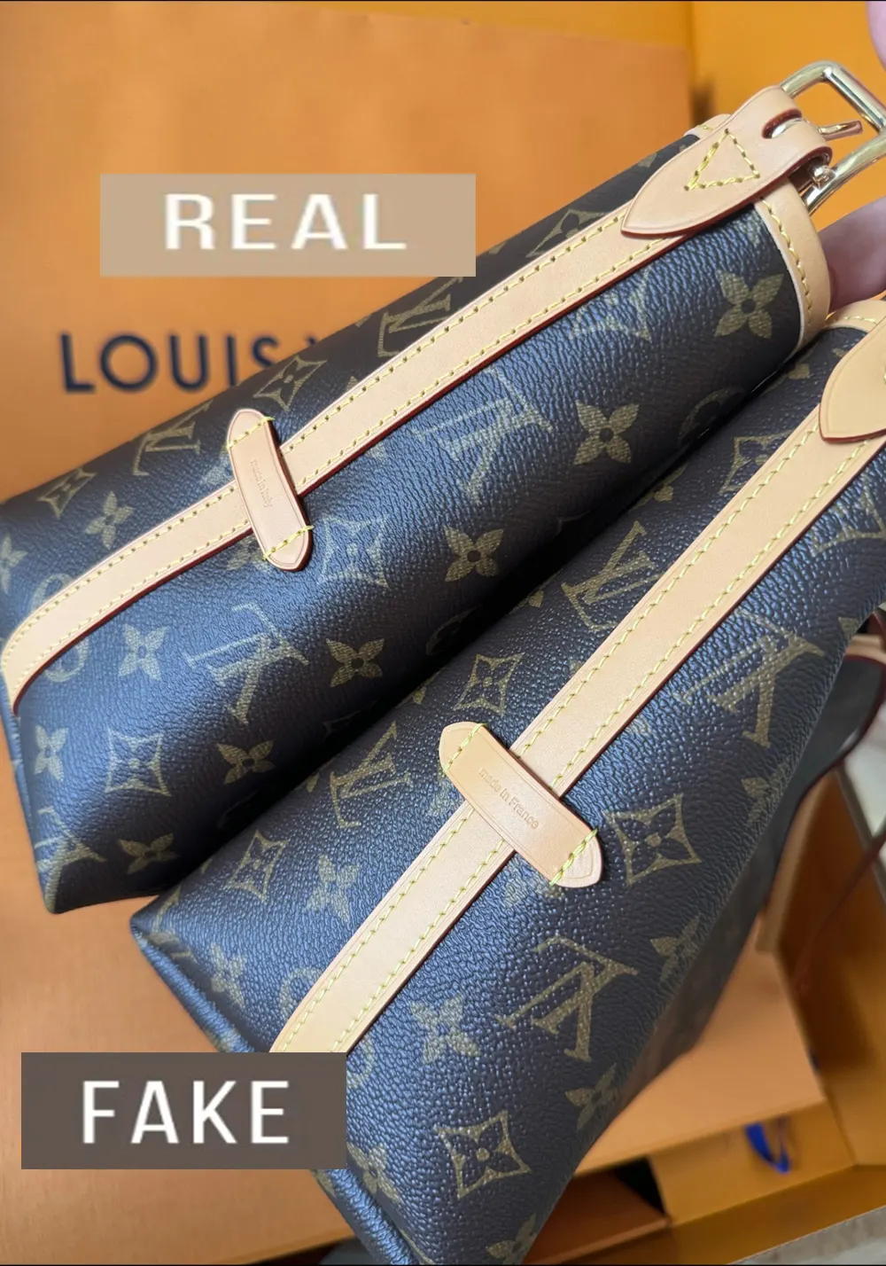 LV CarryAll Bag Comparison Authentic vs. High-Quality Replica