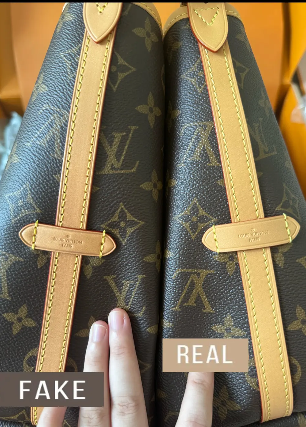 LV CarryAll Bag Comparison Authentic vs. High-Quality Replica