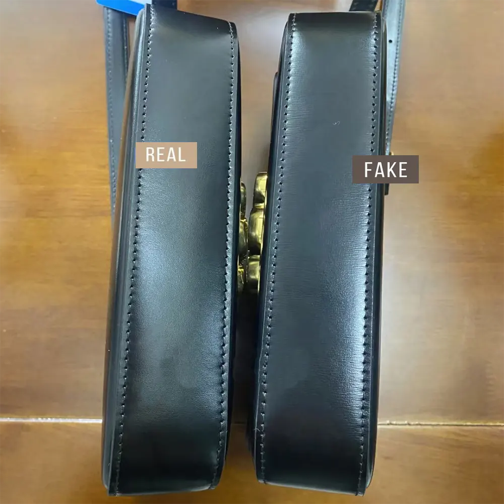 Comparison and evaluation of Celine Triomphe Bag genuine and replica