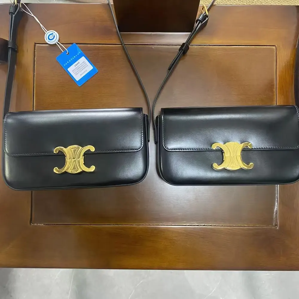 Comparison and evaluation of Celine Triomphe Bag genuine and replica