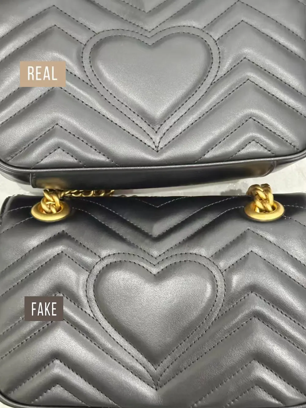 Authentic Gucci GG Marmont Bag vs. High-Quality Replica