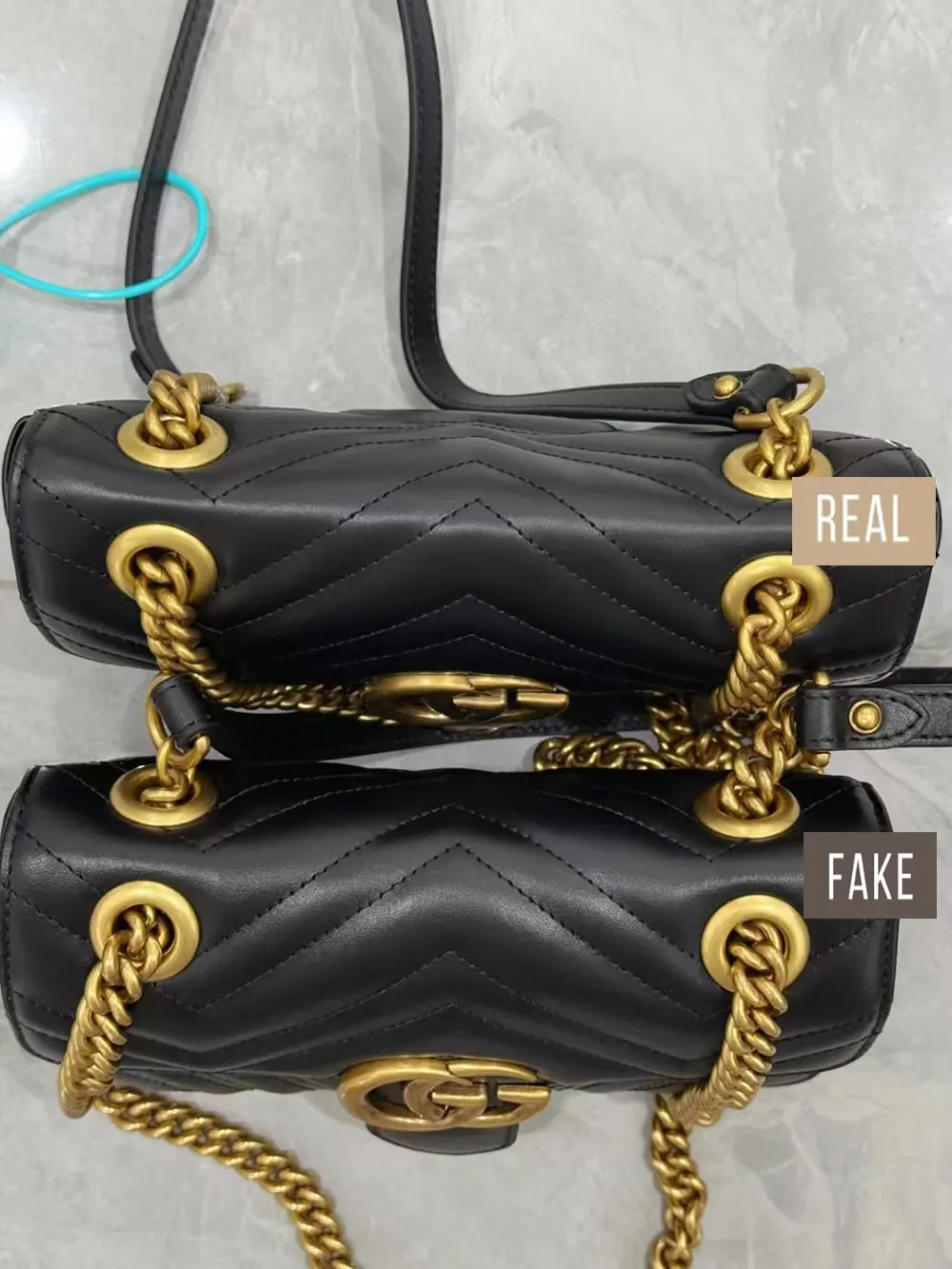 Authentic Gucci GG Marmont Bag vs. High-Quality Replica