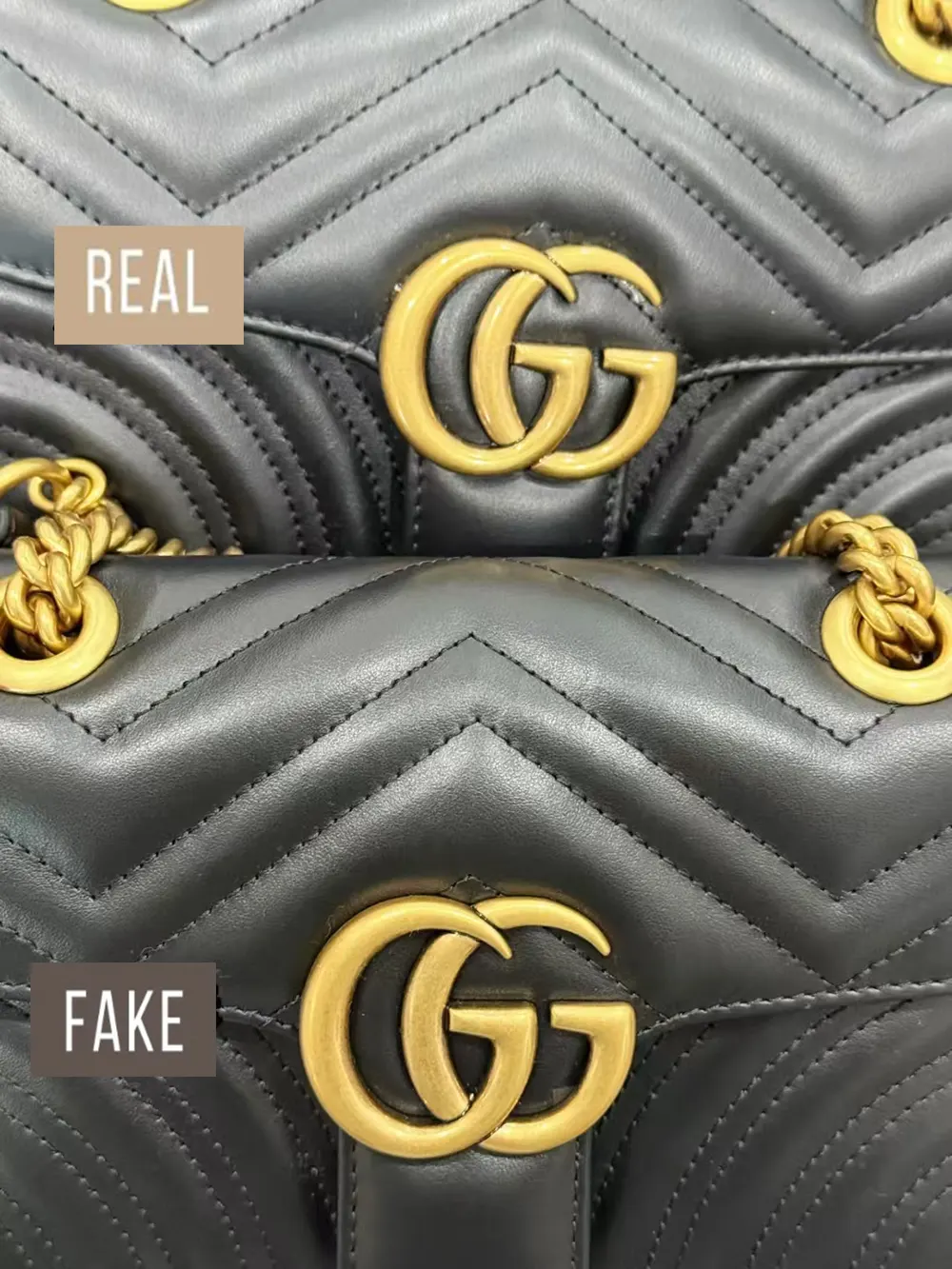 Authentic Gucci GG Marmont Bag vs. High-Quality Replica