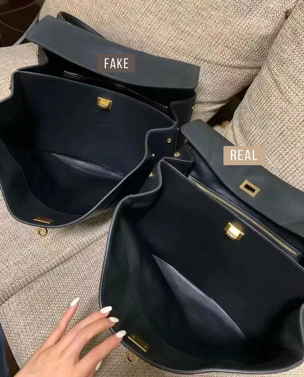  Balenciaga Rodeo Handbag Authentic vs. High-Quality Replica 