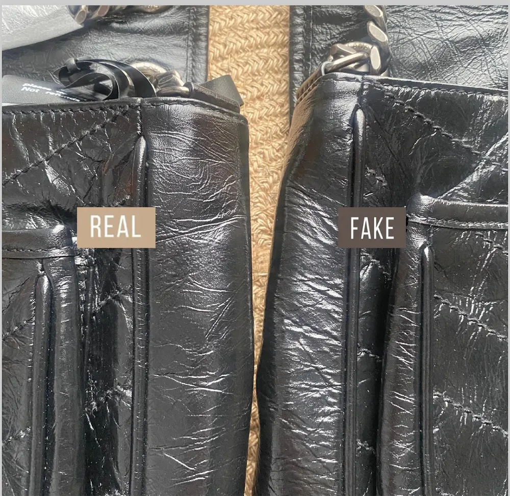 YSL NIKI Bag Authentic vs. Replica Comparison