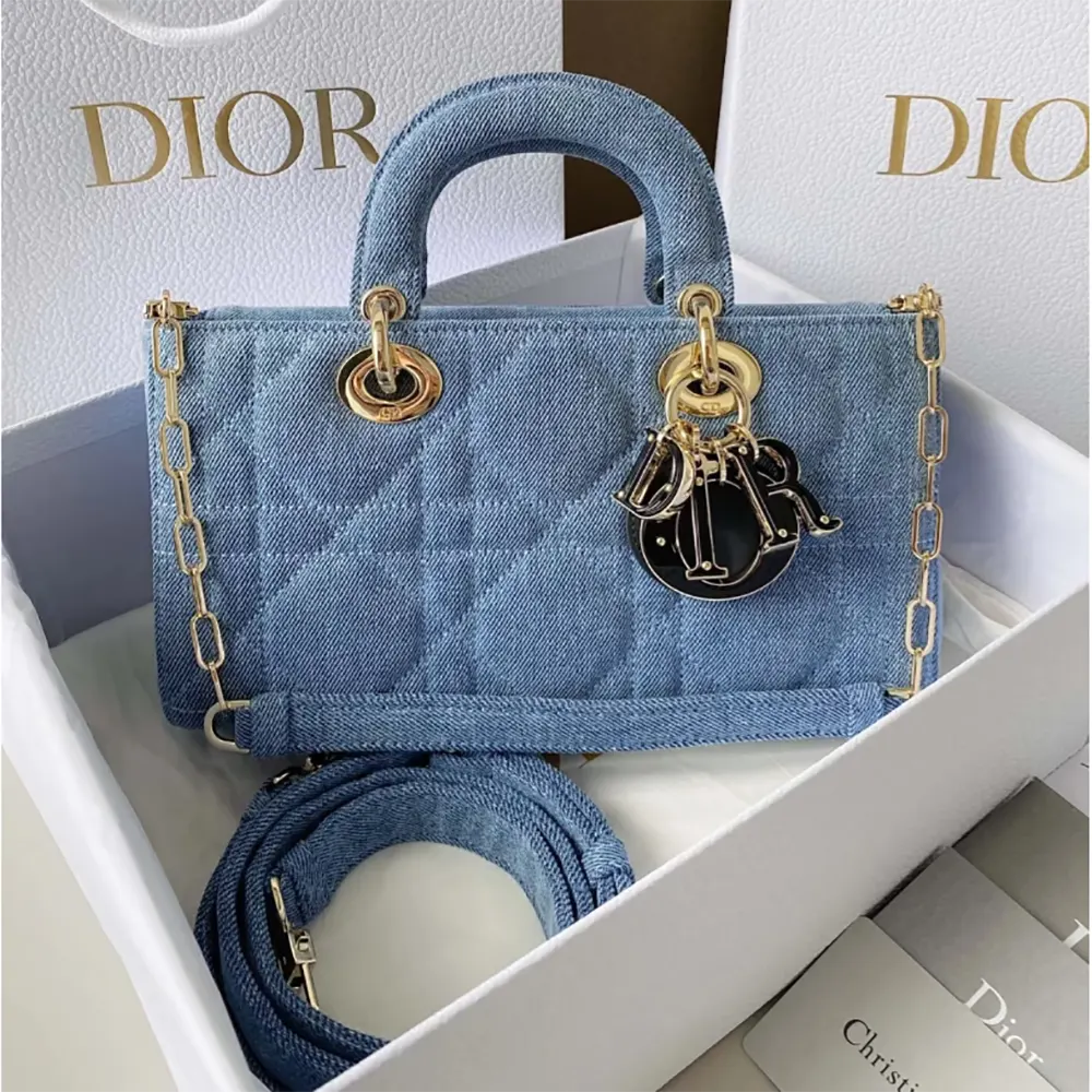  Christian Dior Lady D-Joy Review: Blue Macrocannage Denim Bag