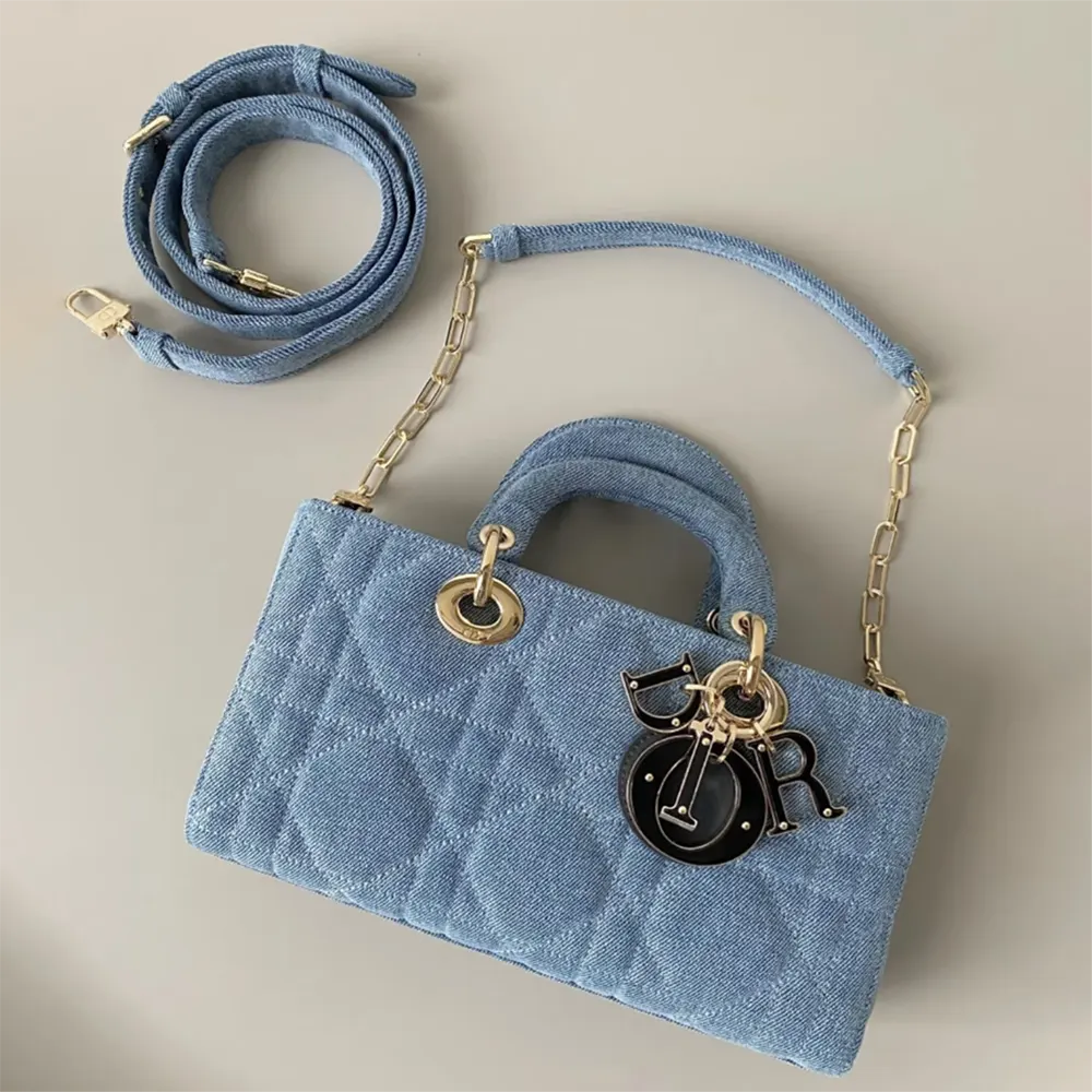  Christian Dior Lady D-Joy Review: Blue Macrocannage Denim Bag
