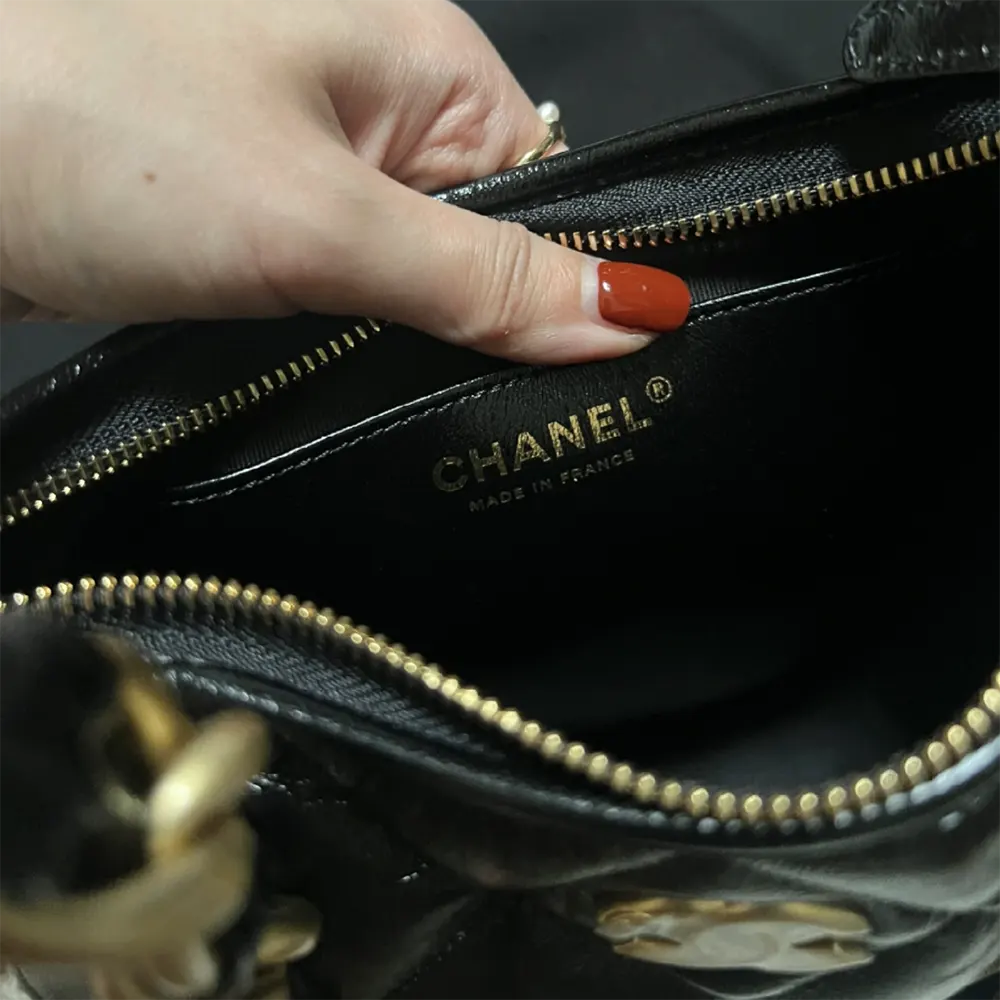 Chanel Mini Hobo Bag Review---Black Patent Quilted Leather Chanel Mini Hobo Bag Review---Black Patent Quilted Leather