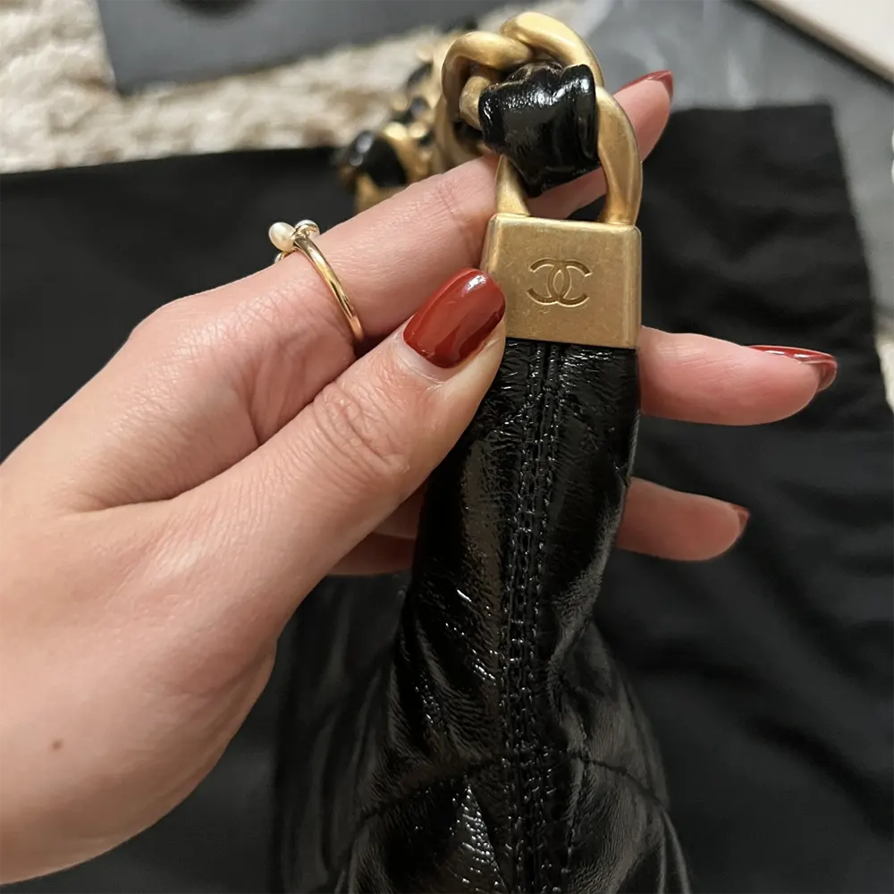 Chanel Mini Hobo Bag Review---Black Patent Quilted Leather Chanel Mini Hobo Bag Review---Black Patent Quilted Leather