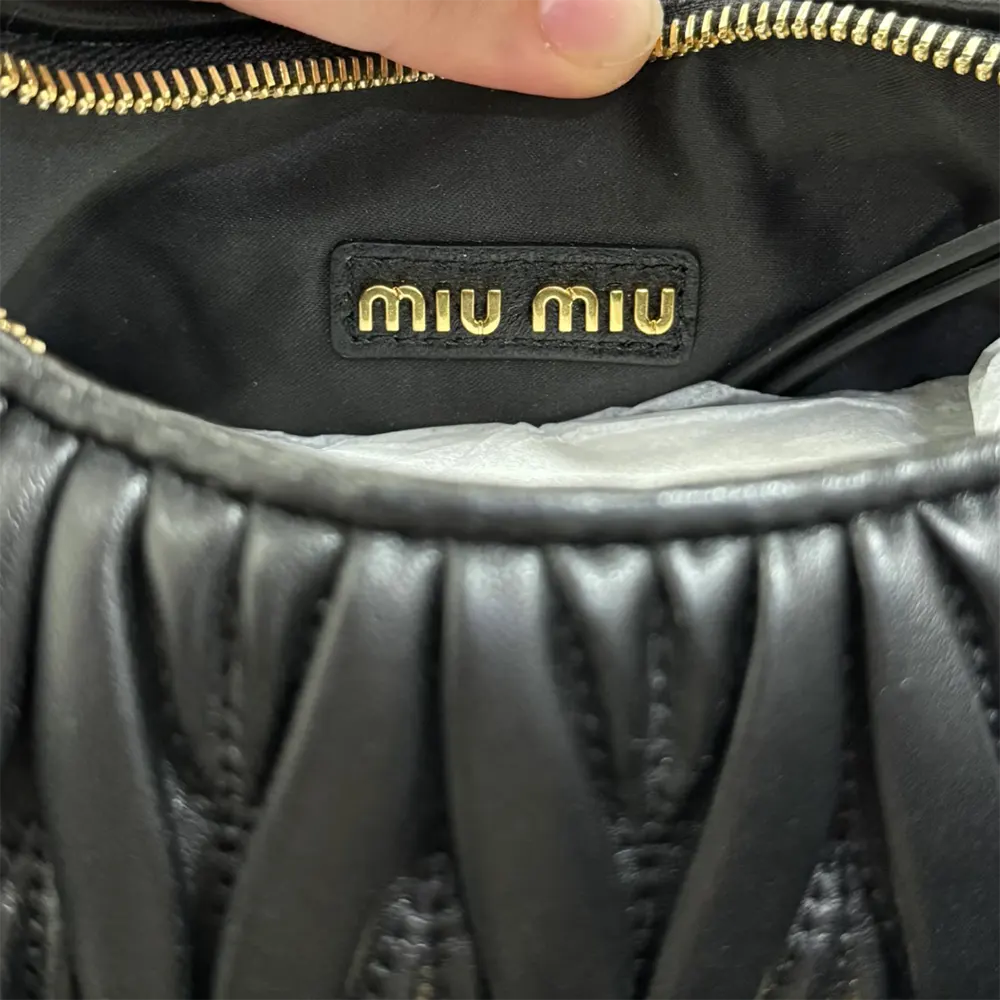  Miu Miu Wander Matelassé Bag in Black — Authentic vs High Quality Alternative 